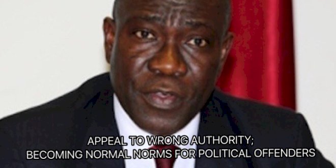 APPEAL TO WRONG AUTHORITY; BECOMING NORMAL NORMS FOR POLITICAL OFFENDERS