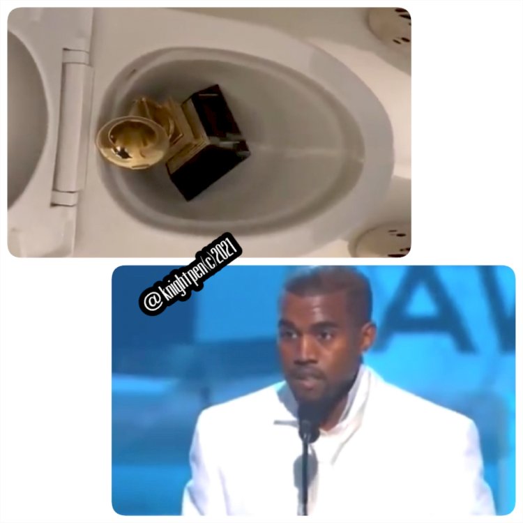 KANYE PEE ON HIS GRAMMY TO WIN ANOTHER