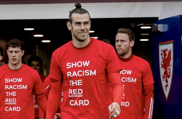 COMIC RELIEVE:  GARETH BALE ELBOW RACISM OUT OF FOOTBALL