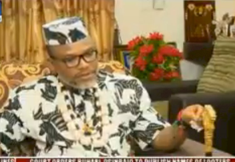 NNAMDI KANU INSISTS BIAFRA WILL NOT GO TO WAR TO ACHIEVE ITS AIM