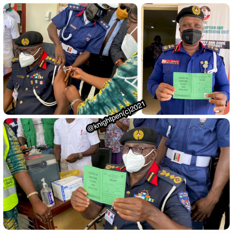 NSCDC OFFICIALLY FLAG OFF COVID-19 VACCINATION FOR STAFF
