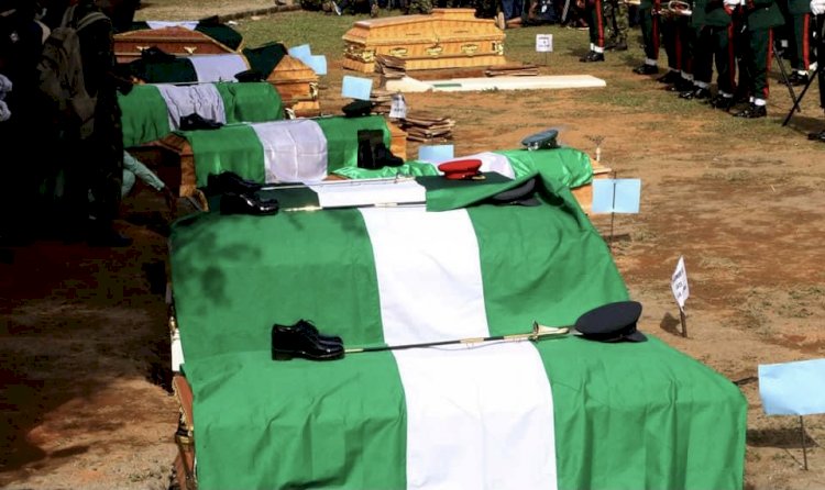 SAD MOMENT AS THE REMAINS OF THE CHIEF OF ARMY STAFF & OTHER PLANE CLASH VICTIMS LAID TO REST