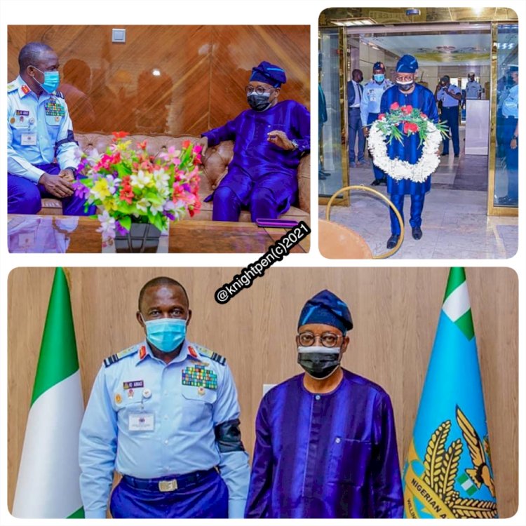 GOVERNOR OYETOLA PAID A CONDOLENCE VISITS TO THE CHIEF OF AIR STAFF