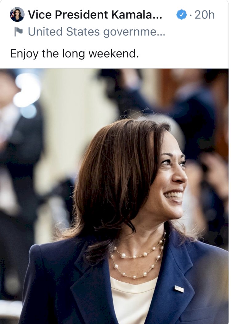 VICE PRESIDENT KAMALA HARRIS FACES CRITICISM FOR HER MEMORIAL DAY GREETINGS
