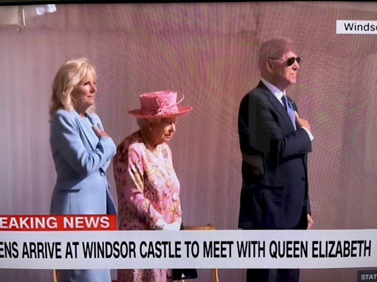 JOE AND JILL BIDEN ARRIVES AT WINDSOR CASTLE FOR A MEETING WITH THE QUEEN