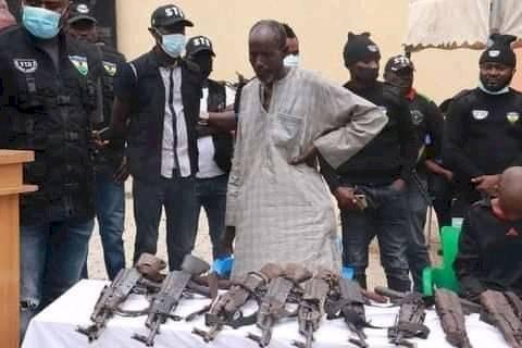 NIGERIAN POLICE ARREST A SIXTY YEAR OLD ARMS DISTRIBUTOR