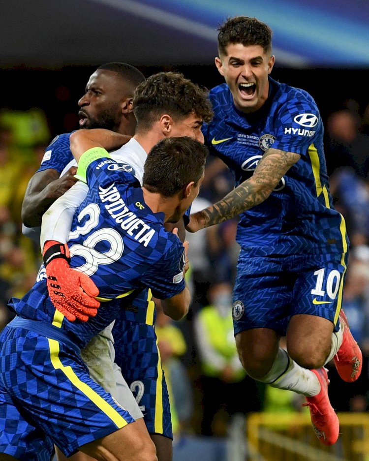 CHELSEA LIFT UEFA SUPER CUP ON PENALTY SHOOT OUT